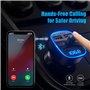 LENCENT Transmetteur FM Mise à Jour, Kits Mains Libres Adaptateur Radio Transmetteur FM Bluetooth avec Double USB Chargeur de Vo