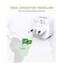 Adaptateur de Voyage Europe Francaise FR 2 Broches vers BR 3 Broches pour Brésil