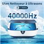 Uten Nettoyeur à Ultrasons 600ML Appareil Nettoyeur Domestique avec Panier Nettoyage et Support Automatique pour Nettoyage Bijou