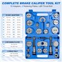 22 pièces Coffret Repousse Piston D'étriers de Freins pour Remplacement de Disque Outil et Adapta