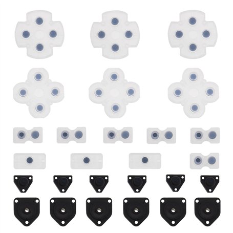 The Lord of the Tools 3 Set Coussinet de Bouton Conducteur en Silicone Pièce de Réparation de Remplacement de Bouton de Manette