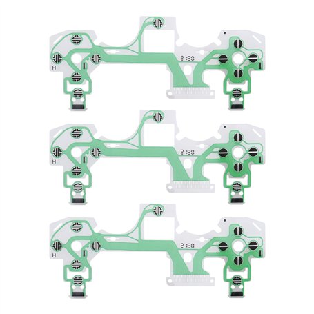 The Lord of The Tools Lot de 3 Films conducteurs de Rechange pour Clavier - Membrane Flexible - Compatible avec Manette PS4 JD-M