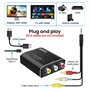 Convertisseur RCA vers HDMI Prise en Charge 1080P pour PC Portable Xbox PS2 PS3 T