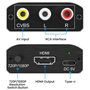 Adaptateur RCA vers HDMI, Adaptateur HDMI RCA, Convertisseur RCA vers HDMI Prise en Charge 1080P pour PC Portable Xbox PS2 PS3 T