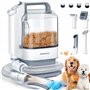 Meowant Professionnelle Tondeuse Chien avec Aspirateur Poil de Chien de 3.2L et 5 Outils de Toilettage et de Nettoyage Professio