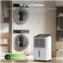 CONOPUPlus Deshumidificateur d air 16L/jour, Déshumidificateur de Chambre Ultra-silencieux, Contrôle Central Intelligent, Mode A