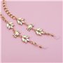 The Lord of the Tools Chaîne de lunettes de soleil tendance en cristal avec strass - Accessoire décoratif pour femme et fille - 