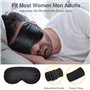 Lot de 2 Masque de Sommeil, 100% Soie Naturelle Occultant Masque de Nuit Masque de Voyage pour Dormir avec Bouchons d'oreille et