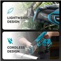 Yofidra Scie sabre sans fil 3000 spm avec 2 batteries de 3,0 Ah, longueur de course 40 mm, 4 lames de scie, lumière LED, scie sa
