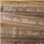 Tulle “Vive les Mariés” 8cmx10m Rouleau Ruban Blanc Paillette Décoration Mariage pour Nœud Voiture Chaise Table Bouquet Emballag