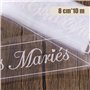 Tulle “Vive les Mariés” 8cmx10m Rouleau Ruban Blanc Paillette Décoration Mariage pour Nœud Voiture Chaise Table Bouquet Emballag
