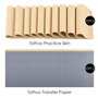 10Pcs Peau Synthétique Tatouage et 20Pcs Papier de Transfert pour Tatouage