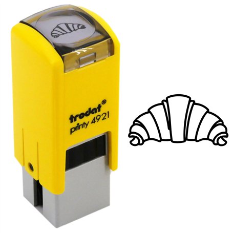 Tampon croissant | Cachet encreur carte de fidélité | 11mm | Boulangerie | Pâtisserie Viennoiserie