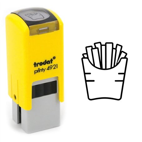 Tampon fidélité cornet de frite | Cachet encreur | 11mm | Carte de fidélité | chips fries stamp ink
