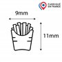 Tampon fidélité cornet de frite | Cachet encreur | 11mm | Carte de fidélité | chips fries stamp ink