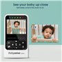 Babysense Moniteur Vidéo pour Bébé, Babyphone avec Deux Caméras et Audio, Température des Locaux, Vision Nocturne, Communication