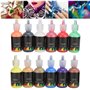 Peinture Corporelle, Encre D'art Corporel Bricolage Pigment Liquide, 12 Bouteilles Peinture Peau, Sans Danger Pour La Peau Fourn