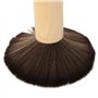 Pinceau de coiffeur, brosse de plumeau de coiffeur brun clair, coiffure ultra douce pour balayer les cheveux à la maison, usage 