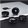INF Objectif de téléphone Portable 4 en 1, fisheye fisheye, Grand Angle, téléobjectif et Objectif Macro, y Compris Les Accessoir