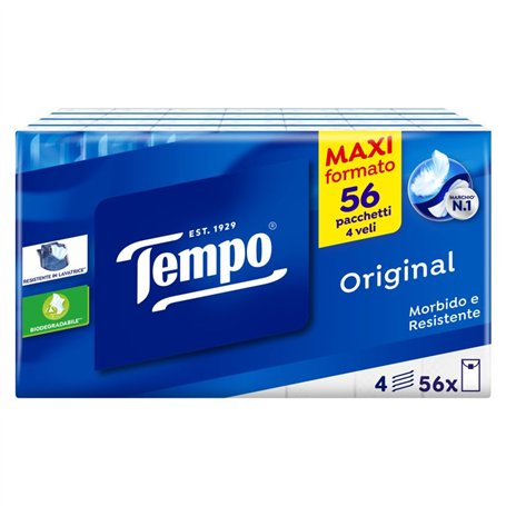 Temps mouchoirs classic – 4 plis – 56 paquets