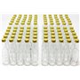 Aromhuset Lot de 100 bouteilles en verre vides de 40 ml avec col à whisky transparent avec bouchon à vis vert clair - À remplir 