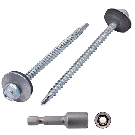 Lot de 30 vis autoforeuses DIN 7504-K en acier zingué 4