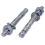 Lot de 10 chevilles d'ancrage compensées M12 x 90 mm - Chevilles métalliques - Fixation par boulon traversant - Ancrage d'expans