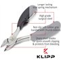 KLIPP Coupe-ongles pour ongles épais - Coupe-ongles incarnés et cuticules en acier inoxydable avec lames courtes, poignées ergon