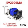 TECNOIOT 5pcs AC-DC 5V 2000mA Module d'alimentation abaisseur de Commutation à Faible ondulation
