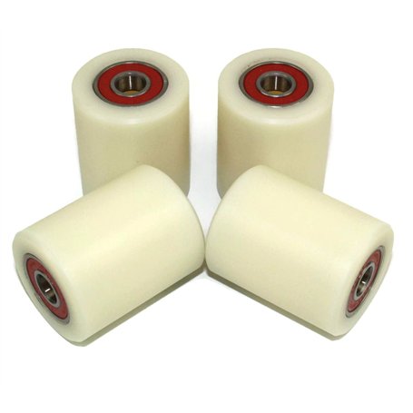 Lot de 4 rouleaux en nylon polyamide - Diamètre : 40 mm - Largeur : 50 mm - Largeur : 10 mm - Roulements précis (40-50-10).