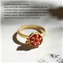 GUMEI Bouddhisme Lotus Bague rotative Bouddhiste tibétain Roue de prière Om Mantra Bague