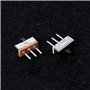 GUMEI 10 pièces 2 Positions Marche/arrêt SPDT 1P2T 3 Broches Panneau PCB Mini Interrupteur à glissière Vertical SS12D00G3