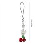 Kobeleen Breloque de téléphone en Forme de Cerise fabriquée à la Main, Pendentif de téléphone Mignon, chaîne de téléphone en For