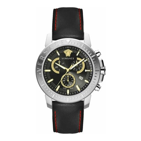 Versace Hommes Analogique Quartz Montre avec Bracelet en Cuir VE2E00121