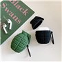 LEWOTE en Silicone Airpods Couverture Mignonne Drôle Compatible pour Apple Airpods 1 et 2 [Série Cool Play] (Grenade Verte de l'