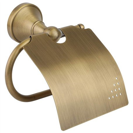 Porte-rouleau de papier hygiénique en laiton antique