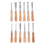 Lot de 12 Ciseaux de Sculpture sur Bois, Ensemble D'outils de Sculpture sur Bois Professionnels avec 12 Couteaux, Boîte de Range