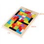 Coogam Bois Puzzle 40 Pcs Tangram Jigsaw Jouet Casse-tête pour Les Enfants Bois Puzzle Boîte Cerveau Jeu Bloc de Construction In