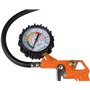 Manomètre avec pistolet de gonflage de pneus - Pression maximale 16 bar/220 PSI, tuyau de 33 cm et raccord rapide universel