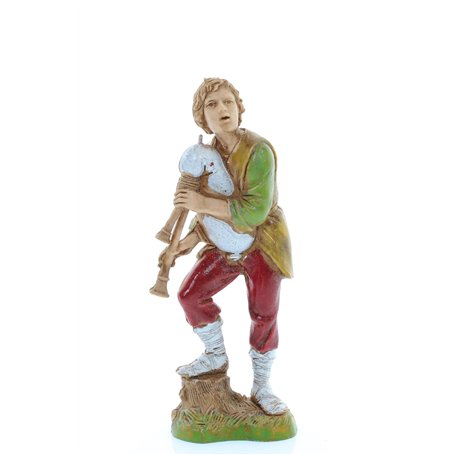 Moranduzzo Joueur de Cornemuse pour Crèche de 10 Cm Échelle 1:20-Figurines de Crèche Indestructibles-Style 700'