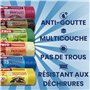 FRIO Multi-fruits – Lot de 6 paquets de 15 sacs poubelle parfumés, 30 litres avec 6 arômes et couleurs assorties – 52 x 58 cm – 