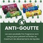FRIO Multi-fruits – Lot de 6 paquets de 15 sacs poubelle parfumés, 30 litres avec 6 arômes et couleurs assorties – 52 x 58 cm – 