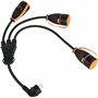 Electraline 01753 Splitter 3 Prises avec Electralock équipée d'un mécanisme de verrouillage qui empêche les déconnexions en acie