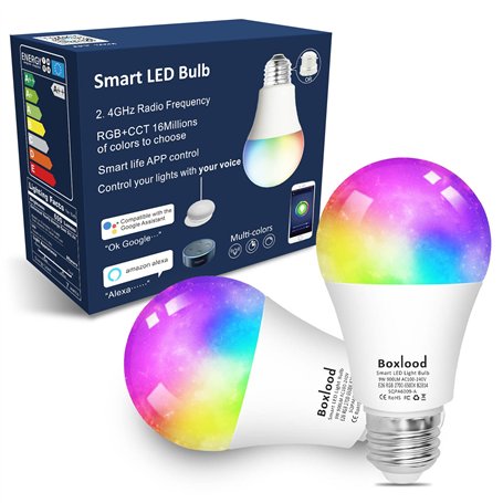 Ampoule LED Intelligente WiFi E27 7W à intensité variable et multicolore