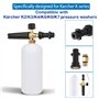 Rediboom Réglable Distributeur de Savon Canon à mousse Lance Mousse Neige Compatible pour Kärcher K série K2/K3/K4/K5/K6/K7 Haut
