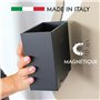 KalaMitica - Boîte magnétique "Uranos", porte-louches et porte-objets pour tableau magnétique - Design moderne, noir laqué avec