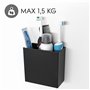 KalaMitica - Boîte magnétique "Uranos", porte-louches et porte-objets pour tableau magnétique - Design moderne, noir laqué avec