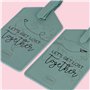 Legami - Étiquettes de bagages, Let's Get Lost Together, lot de 2 plaques signalétiques pour valise, accessoire de voyage aérien