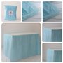 Orkidea Party - Jupe de table avec tulle - Fabriquée en Italie - Dimensions : 74 x 420 cm (bleu)