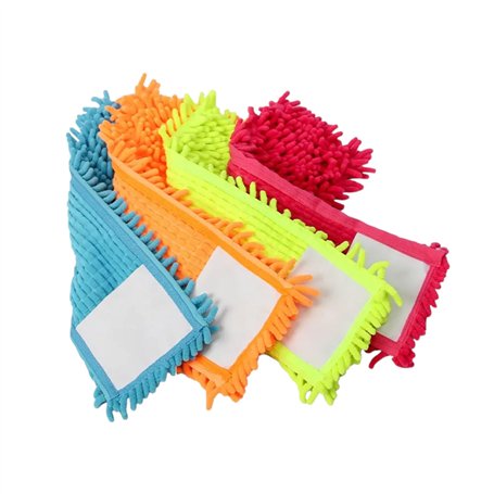 4x Revêtement de Remplacement pour vadrouille pour Plancher en Microfibre Chenille Pour Nettoyage de la Maison couverture de rem